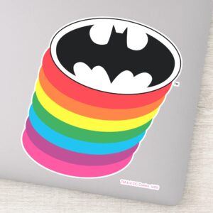Batman Layered Rainbow Logo Sticker