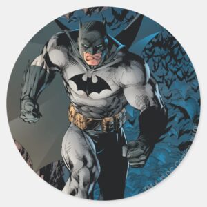 Batman Leaving Bat Cave Classic Round Sticker