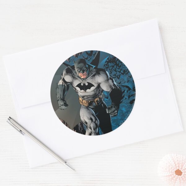 Batman_Leaving_Bat_Cave_Classic_Round_Sticker_3 Batman Leaving Bat Cave Classic Round Sticker
