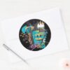 Batman_Neon_The_Dark_Knight_Collage_Classic_Round_Sticker_3 Batman Neon The Dark Knight Collage Classic Round Sticker