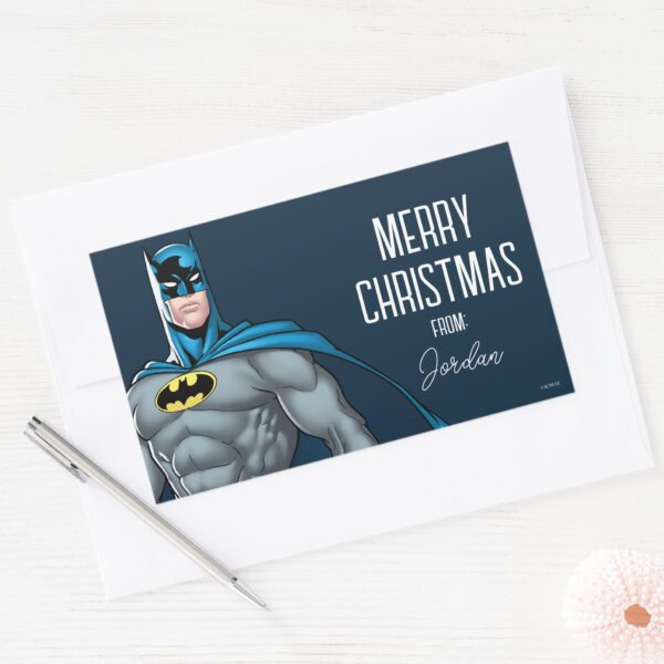 Batman_Protector___Merry_Christmas_Rectangular_Sticker_3 Batman Protector Merry Christmas Rectangular Sticker