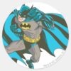 Batman_Punching_1_Classic_Round_Sticker_1 Batman Punching 1 Classic Round Sticker