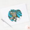 Batman_Punching_1_Classic_Round_Sticker_3 Batman Punching 1 Classic Round Sticker