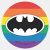 Batman_Rainbow_Logo_Classic_Round_Sticker_1 Batman Rainbow Logo Classic Round Sticker