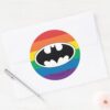 Batman_Rainbow_Logo_Classic_Round_Sticker_3 Batman Rainbow Logo Classic Round Sticker