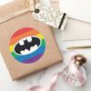 Batman_Rainbow_Logo_Classic_Round_Sticker_5 Batman Rainbow Logo Classic Round Sticker