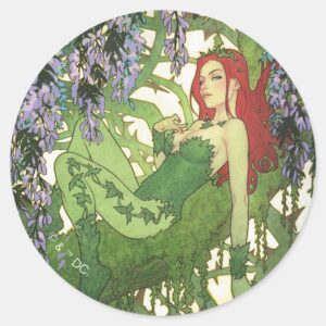 Batman_Rebirth_Poison_Ivy_Cover_Illustration_Classic_Round_Sticker_1 Batman Rebirth Poison Ivy Cover Illustration Classic Round Sticker