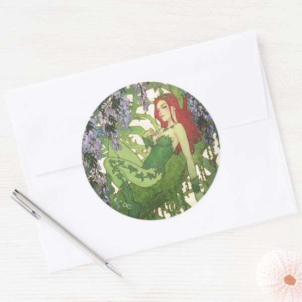 Batman_Rebirth_Poison_Ivy_Cover_Illustration_Classic_Round_Sticker_3 Batman Rebirth Poison Ivy Cover Illustration Classic Round Sticker