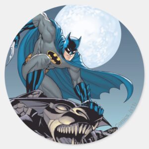Batman Scenes Gargoyle Classic Round Sticker