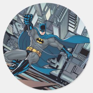 Batman Scenes Scaling Wall Classic Round Sticker