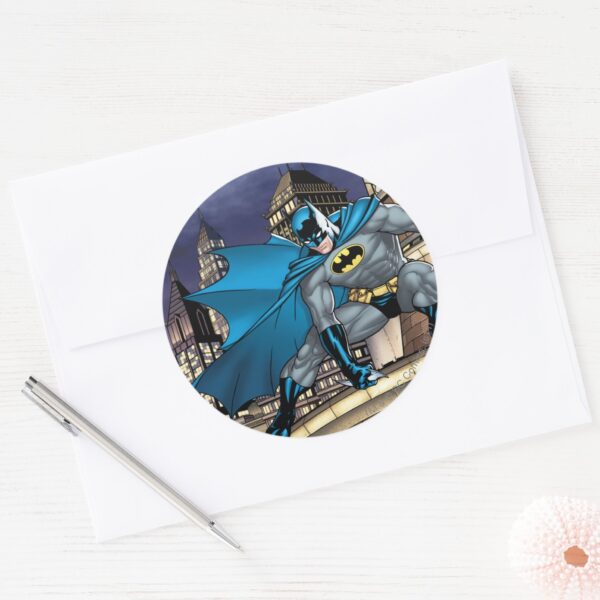Batman_Scenes_-_Tower_Classic_Round_Sticker_3 Batman Scenes Tower Classic Round Sticker