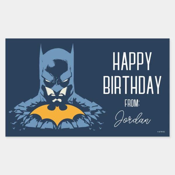 Batman_Shattered_Bust_With_Gold___Happy_Holidays_Rectangular_Sticker_1 Batman Shattered Bust With Gold Happy Holidays Rectangular Sticker