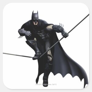 Batman Stepping On Line Square Sticker