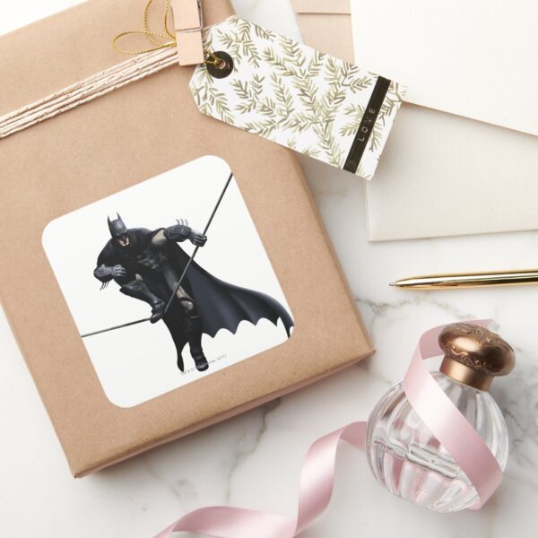 Batman_Stepping_On_Line_Square_Sticker_5 Batman Stepping On Line Square Sticker