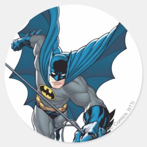 Batman_Swings_from_Rope_Classic_Round_Sticker_1 Batman Swings From Rope Classic Round Sticker