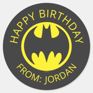 Batman_Symbol___Bat_Circle_Logo___Happy_Birthday_Classic_Round_Sticker_1 Batman Symbol Bat Circle Logo Happy Birthday Classic Round Sticker