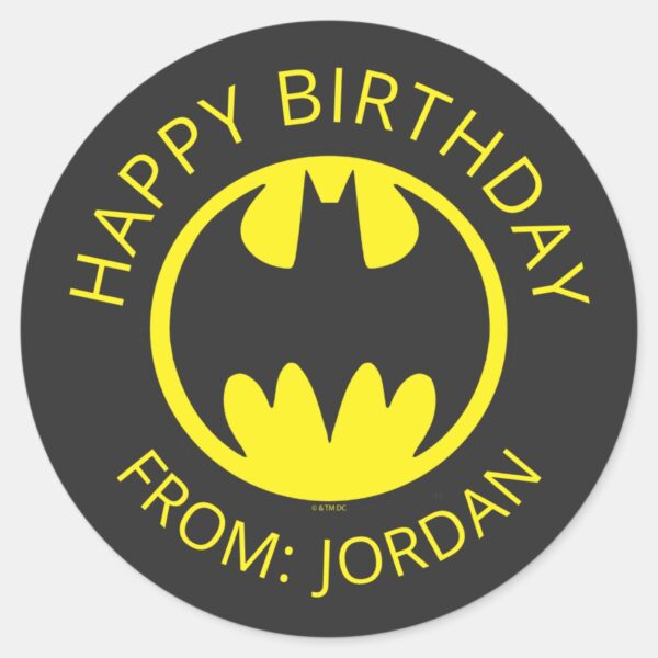 Batman_Symbol___Bat_Circle_Logo___Happy_Birthday_Classic_Round_Sticker_1 Batman Symbol Bat Circle Logo Happy Birthday Classic Round Sticker