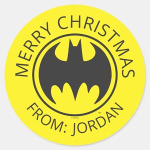 Batman_Symbol___Bat_Circle_Logo___Merry_Christmas_Classic_Round_Sticker_1 Batman Symbol Bat Circle Logo Merry Christmas Classic Round Sticker