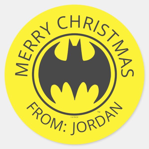 Batman_Symbol___Bat_Circle_Logo___Merry_Christmas_Classic_Round_Sticker_1 Batman Symbol Bat Circle Logo Merry Christmas Classic Round Sticker