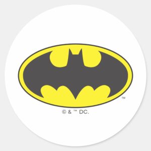Batman_Symbol___Bat_Oval_Logo_Classic_Round_Sticker_1 Batman Symbol Bat Oval Logo Classic Round Sticker