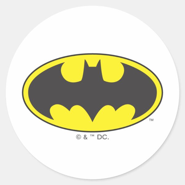 Batman_Symbol___Bat_Oval_Logo_Classic_Round_Sticker_1 Batman Symbol Bat Oval Logo Classic Round Sticker