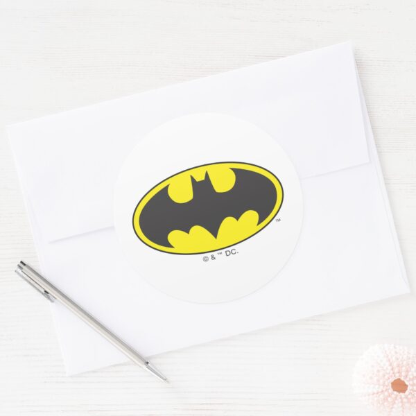 Batman_Symbol___Bat_Oval_Logo_Classic_Round_Sticker_3 Batman Symbol Bat Oval Logo Classic Round Sticker