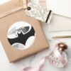 Batman Symbol Black Shadow Logo Classic Round Sticker