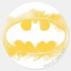 Batman Symbol Black And Yellow Logo Classic Round Sticker
