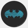 Batman_Symbol___Blue_Striped_Logo_Classic_Round_Sticker_1 Batman Symbol Blue Striped Logo Classic Round Sticker