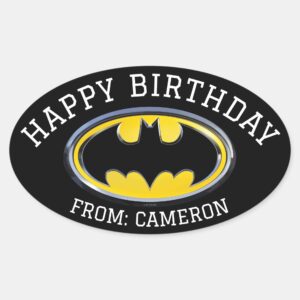 Batman_Symbol___Classic_Logo___Happy_Birthday_Oval_Sticker_1 Batman Symbol Classic Logo Happy Birthday Oval Sticker
