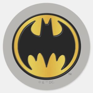 Batman Symbol Classic Round Logo Classic Round Sticker