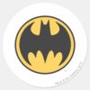 Batman Symbol Dark Yellow Circle Logo Classic Round Sticker