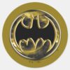 Batman Symbol Gold Logo Classic Round Sticker