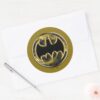 Batman Symbol Gold Logo Classic Round Sticker