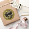 Batman Symbol Gold Logo Classic Round Sticker