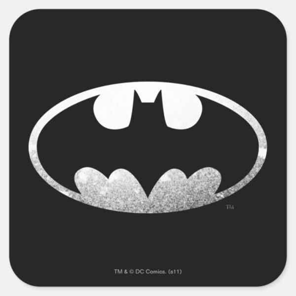 Batman_Symbol___Grainy_Logo_Square_Sticker_1 Batman Symbol Grainy Logo Square Sticker