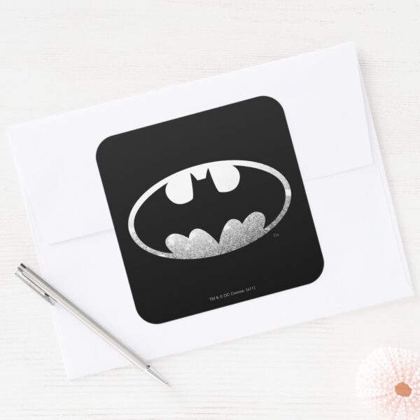 Batman_Symbol___Grainy_Logo_Square_Sticker_3 Batman Symbol Grainy Logo Square Sticker