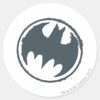 Batman Symbol Gray Grunge Logo Classic Round Sticker