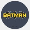 Batman Symbol Name Yellow Black Logo Classic Round Sticker