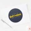 Batman Symbol Name Yellow Black Logo Classic Round Sticker