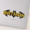 Batman Symbol Name Yellow Black Logo Sticker