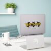Batman Symbol Name Yellow Black Logo Sticker