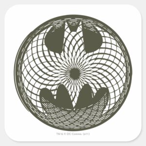 Batman Symbol Nouveau Circle Logo Square Sticker