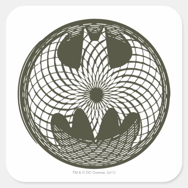 Batman_Symbol___Nouveau_Circle_Logo_Square_Sticker_1 Batman Symbol Nouveau Circle Logo Square Sticker
