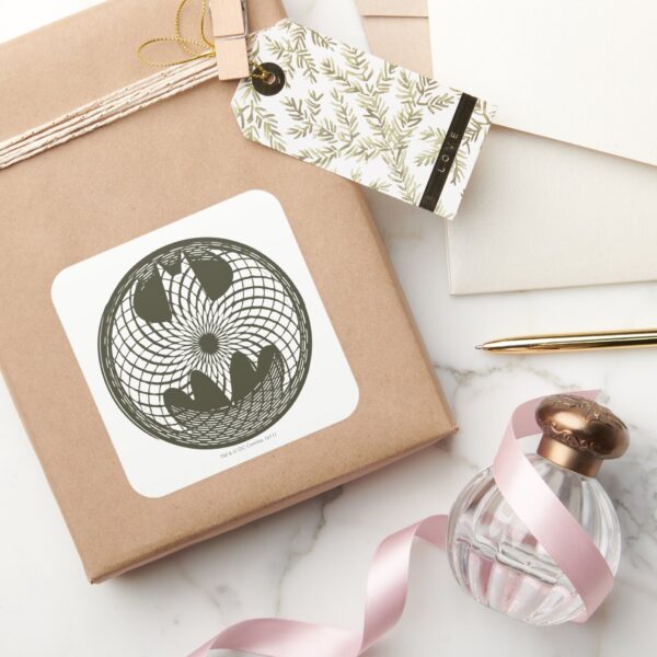 Batman_Symbol___Nouveau_Circle_Logo_Square_Sticker_5 Batman Symbol Nouveau Circle Logo Square Sticker