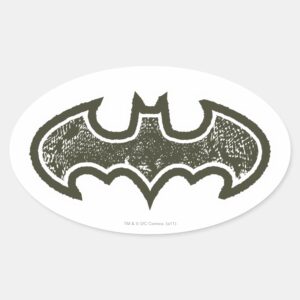 Batman Symbol Nouveau Logo Oval Sticker