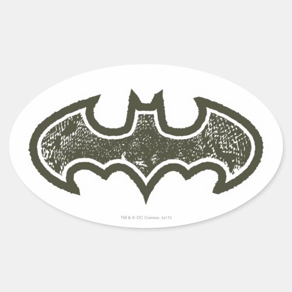 Batman Symbol Nouveau Logo Oval Sticker