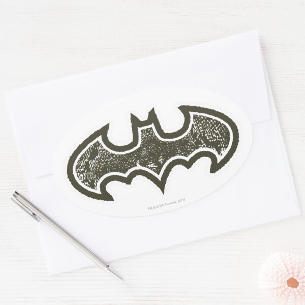 Batman Symbol Nouveau Logo Oval Sticker