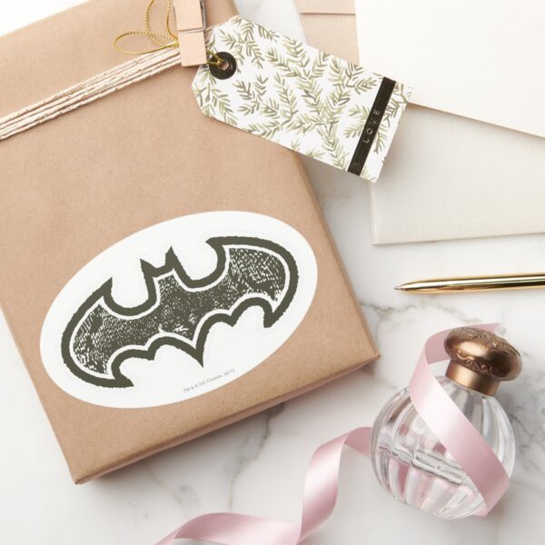 Batman Symbol Nouveau Logo Oval Sticker