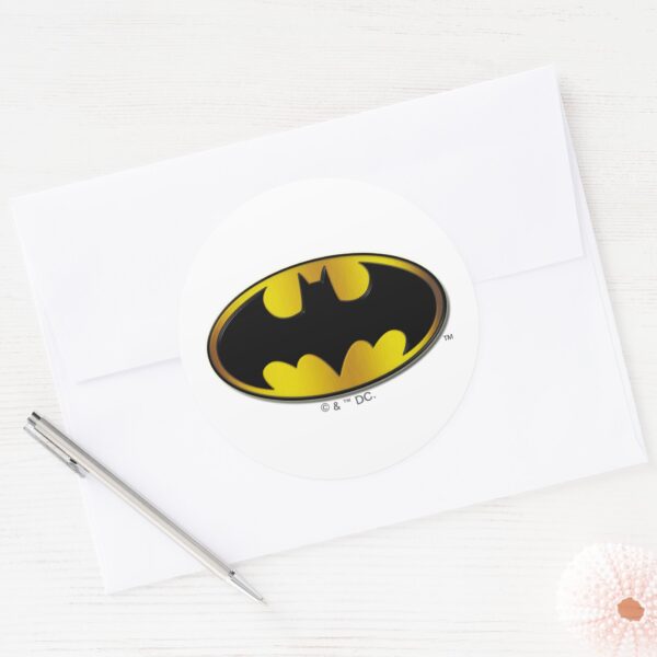 Batman_Symbol___Oval_Gradient_Logo_Classic_Round_Sticker_3 Batman Symbol Oval Gradient Logo Classic Round Sticker